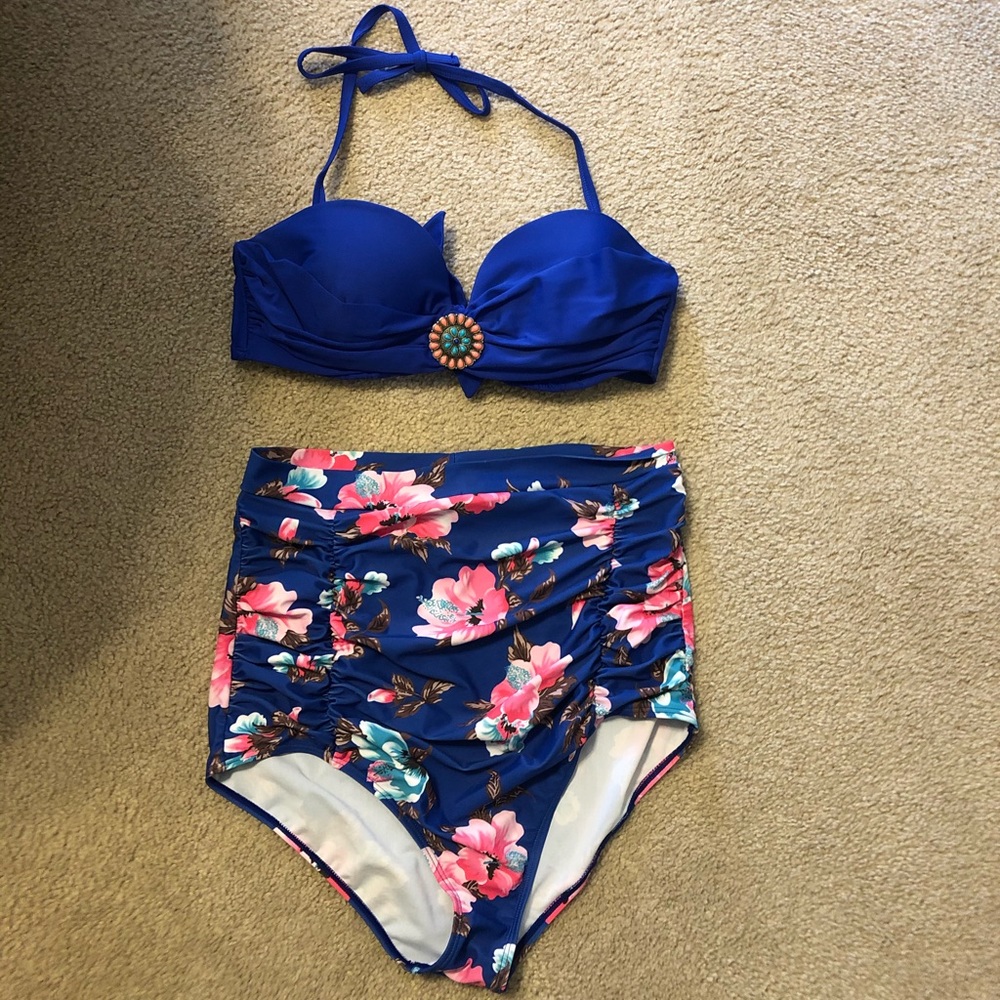 High waisted bikini set